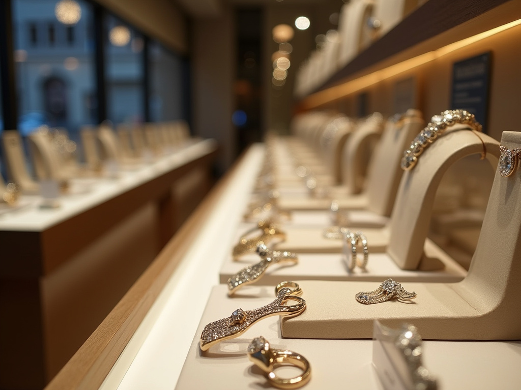 Jewelry display case — women's wedding bands