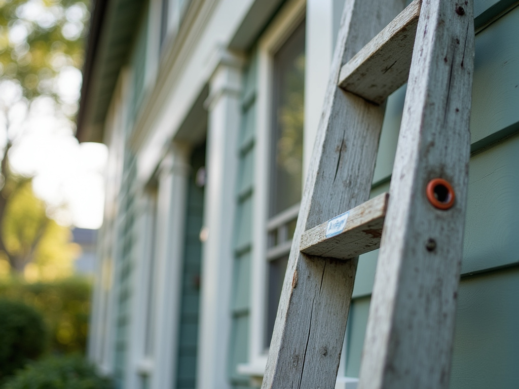 Ladder against house — roofing dacula ga