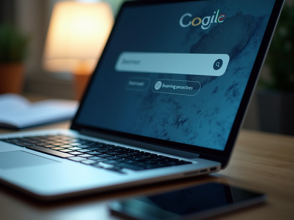 Laptop search screen — ChatGPT SEO