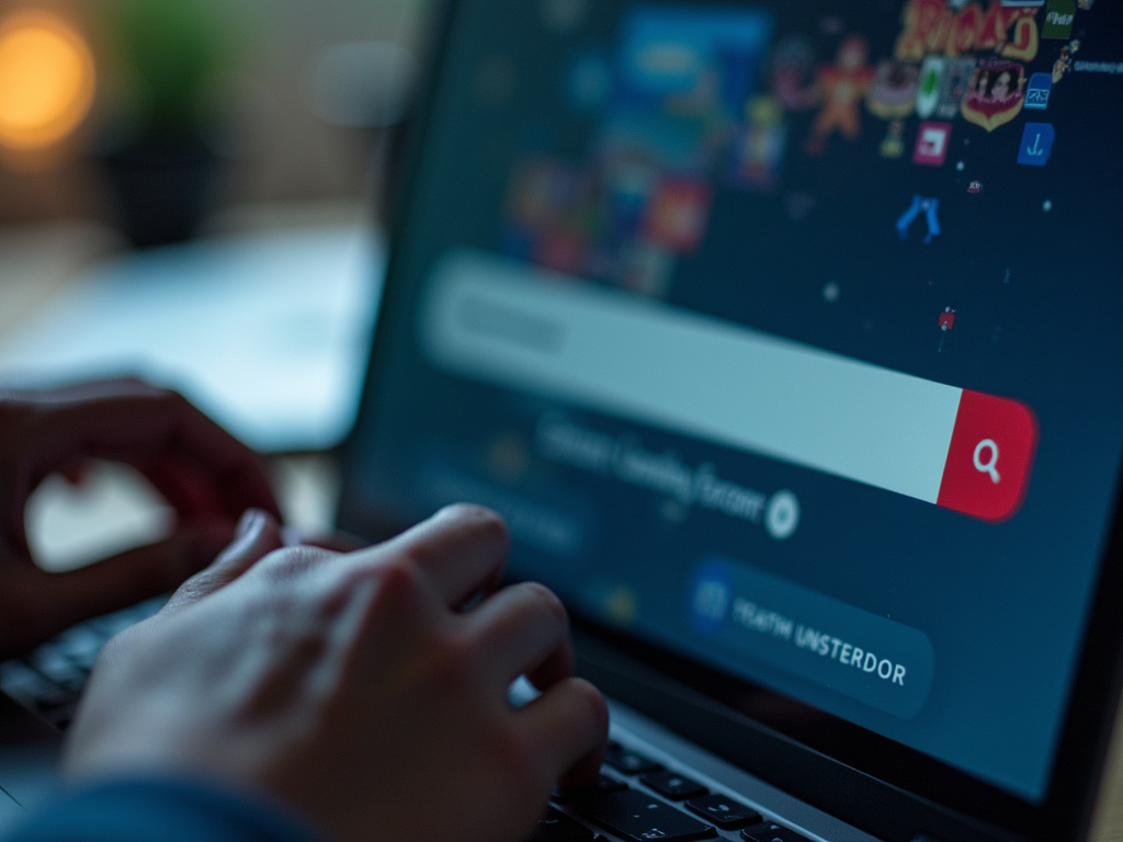 Laptop search screen — ChatGPT SEO