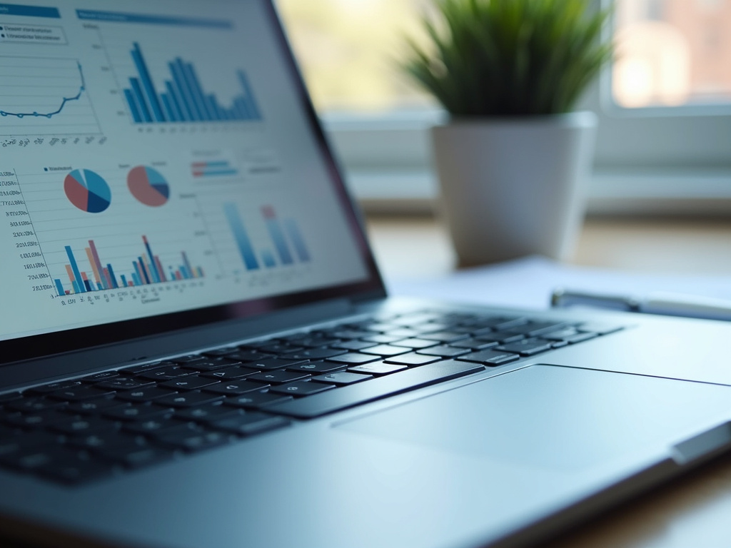 Laptop with charts — pest control SEO