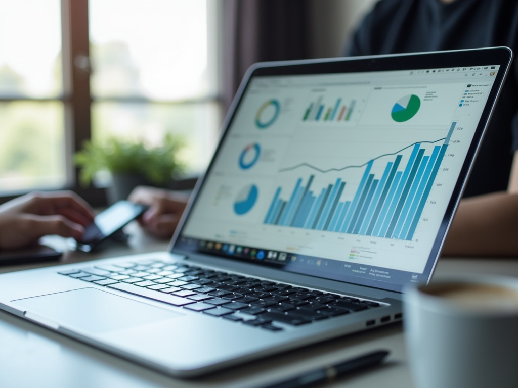 Laptop with charts — pest control SEO