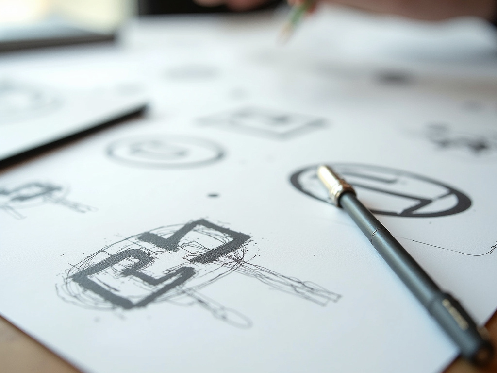 Logo sketches — BlckPanda brand agency