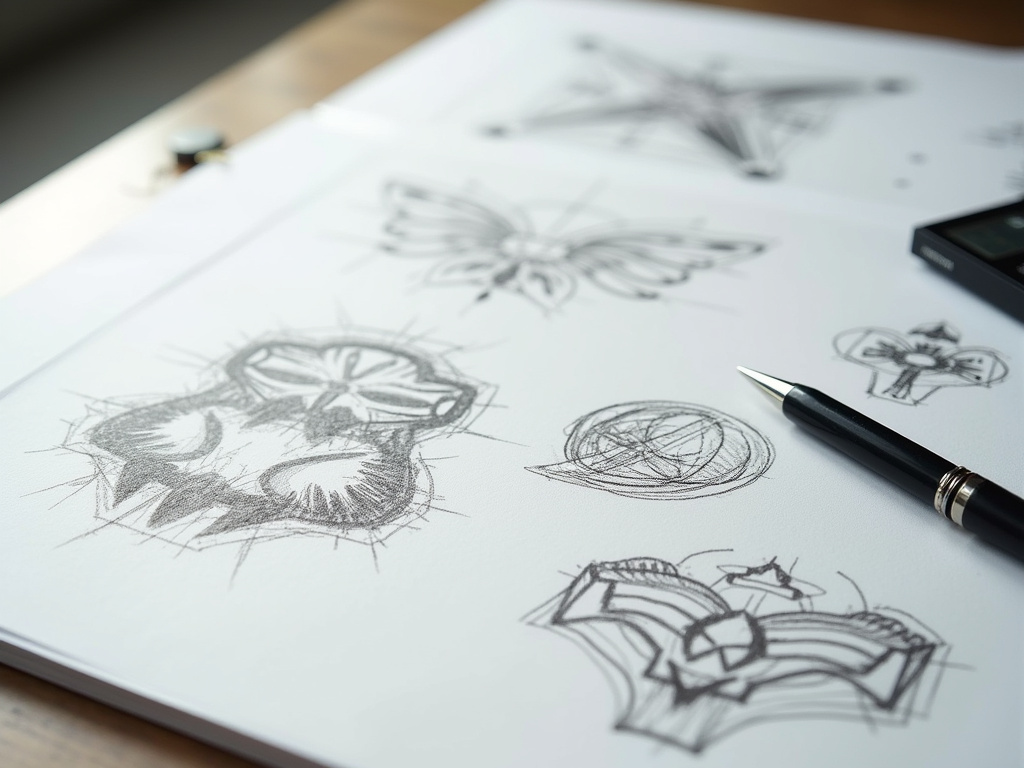 Logo sketches — BlckPanda brand agency