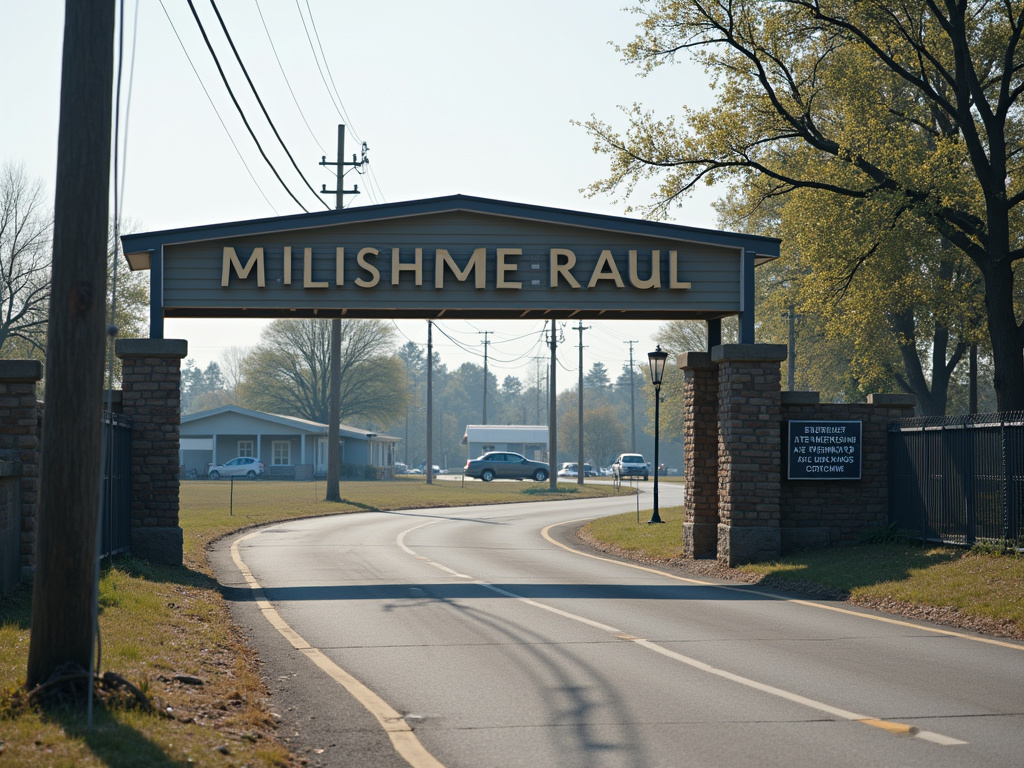 Military base entrance — solar lighting for military bases