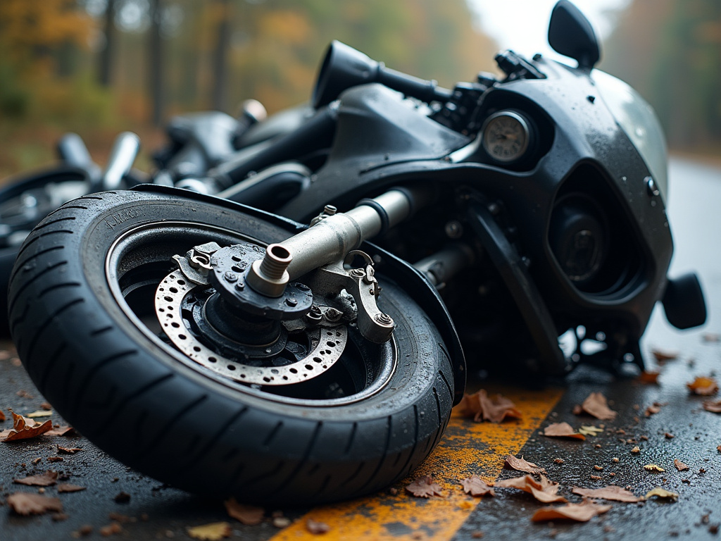 Motorcycle wreckage — motorcycle accident lawyer phoenix