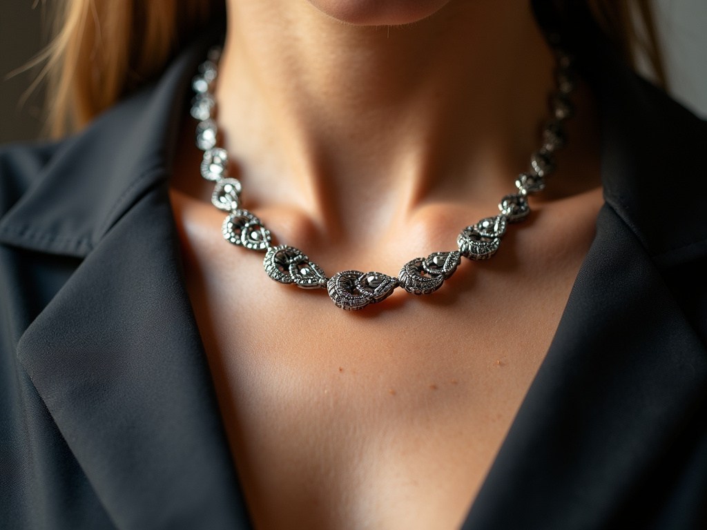 Necklace close up — jewelry store