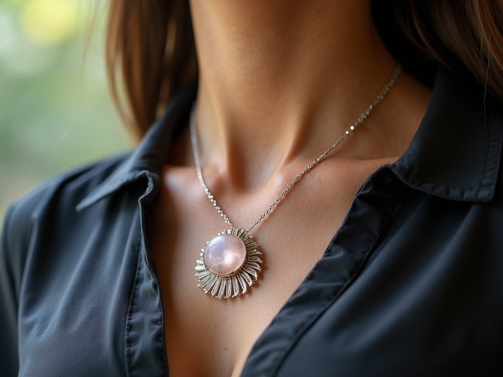 Necklace close up — jewelry store
