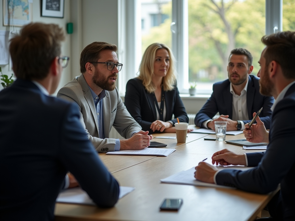 Office team meeting — SEO agency Kendall FL