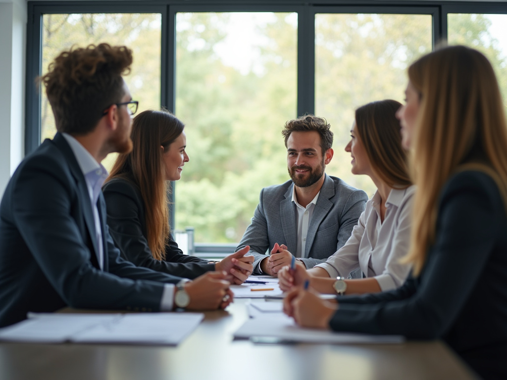 Office team meeting — SEO agency Palm Beach County