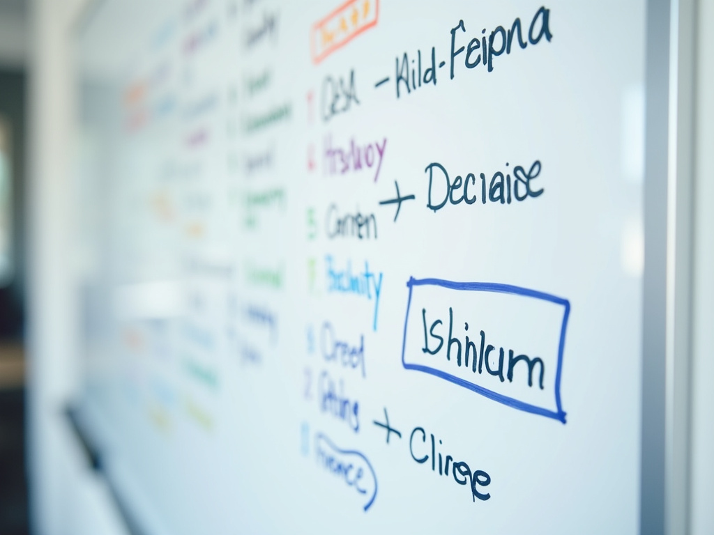 Office whiteboard chart — SEO agency Palm Beach County