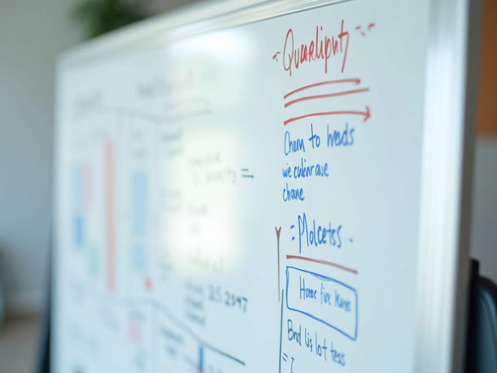 Office whiteboard chart — SEO agency Pompano Beach
