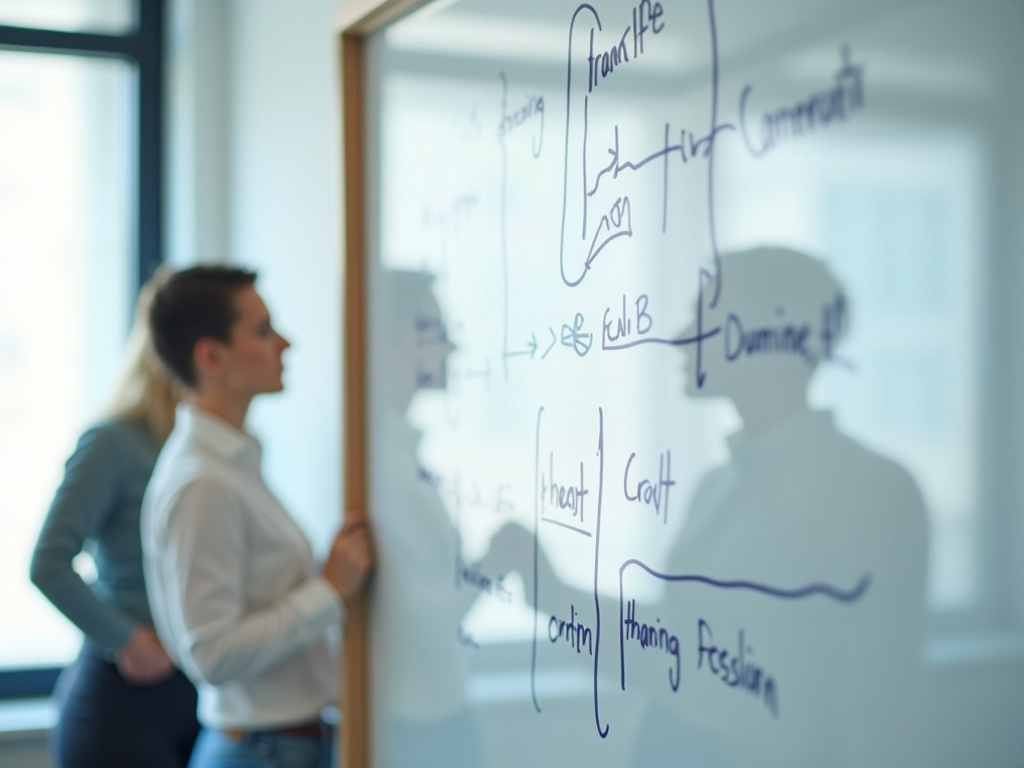 Office whiteboard charts — SEO agency Pompano Beach
