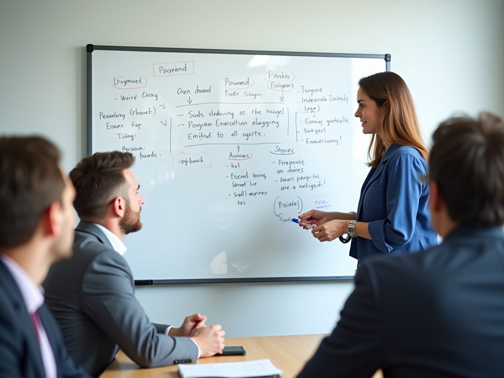 Office whiteboard meeting — SEO agency Boynton Beach