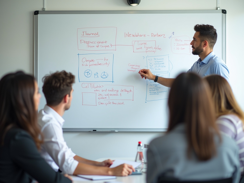 Office whiteboard meeting — SEO agency Boynton Beach