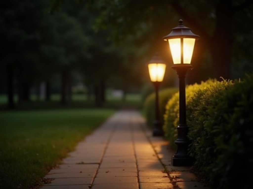 Outdoor pathway lighting — all-in-two solar lights