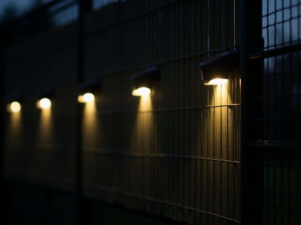 Perimeter fence lighting — solar lighting for military bases
