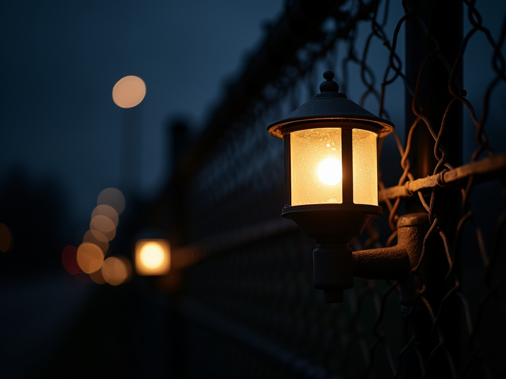 Perimeter fence lighting — solar lighting for military bases