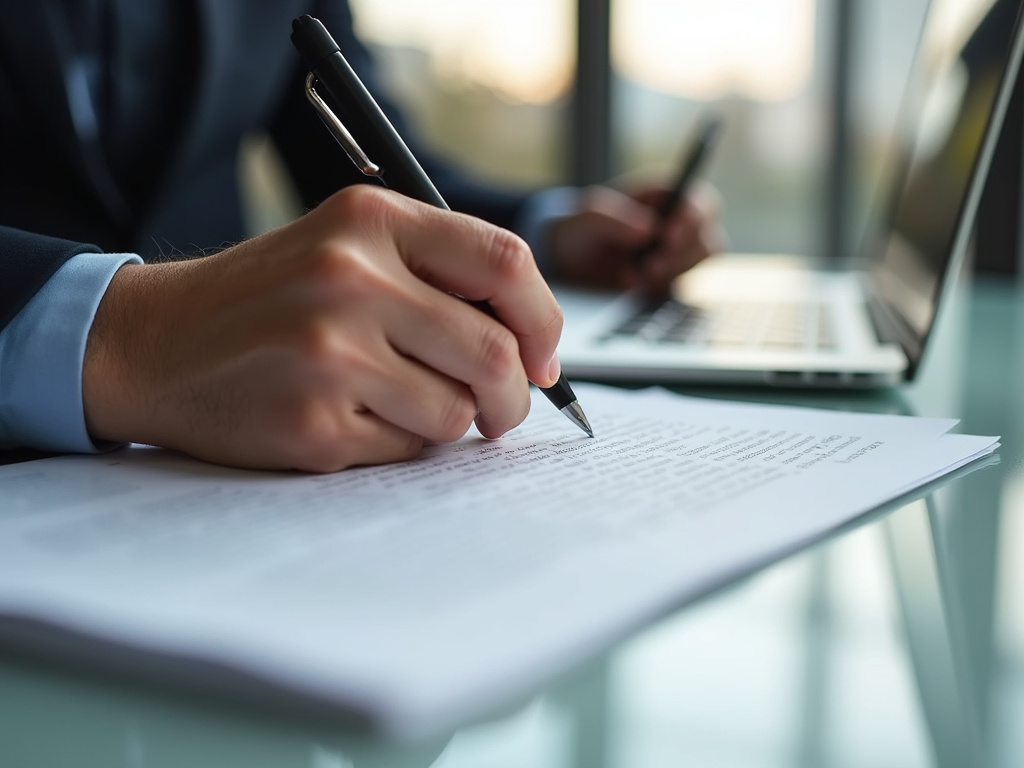 Person typing article — BlckPanda content marketing