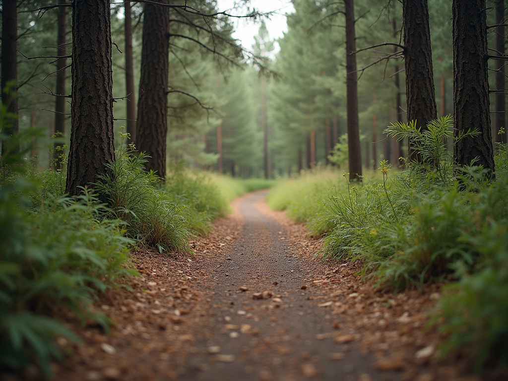 Pine forest trail — cannabis dispensary near Acadia National Park