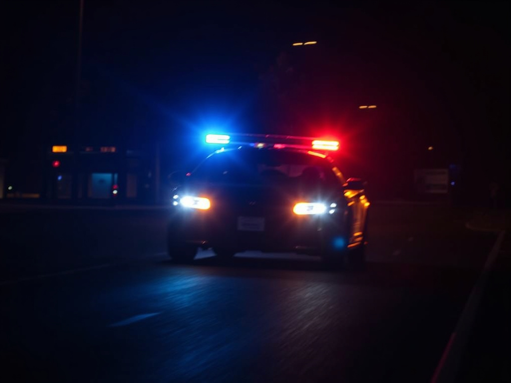 Police lights night — los angeles fatal car accident lawyer