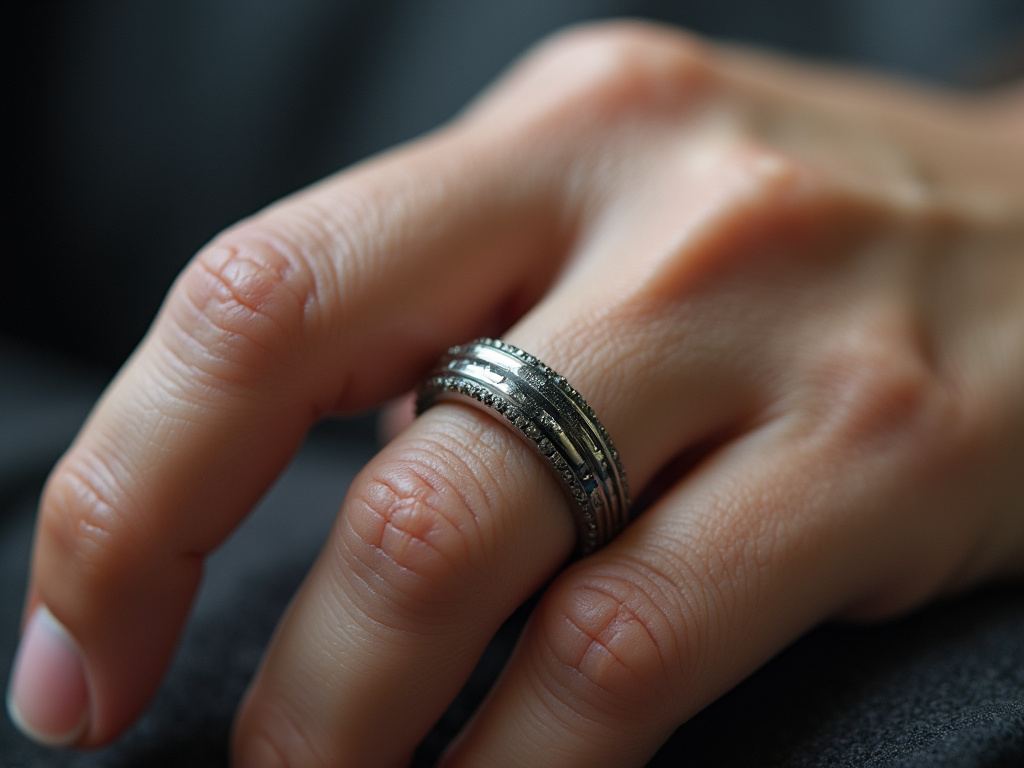 Ring close up — wedding bands