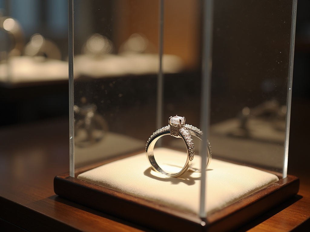 Ring display case — wedding bands