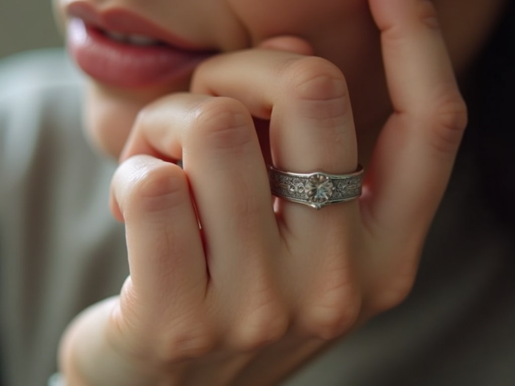 Ring on finger — women's wedding bands