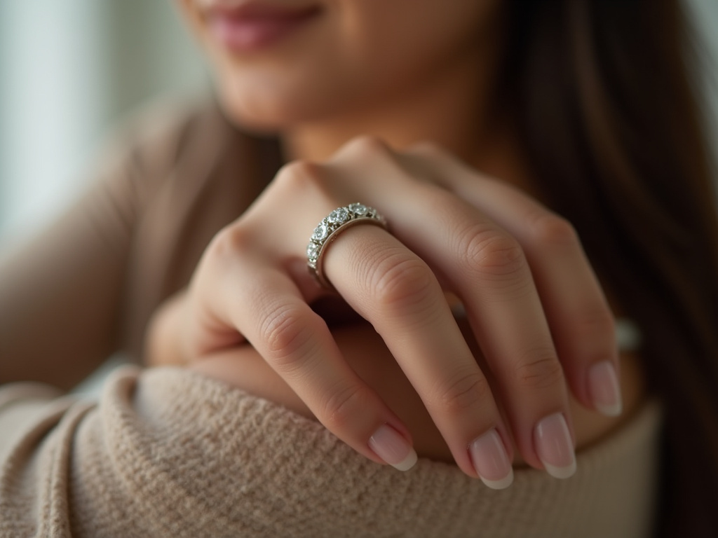Ring on finger — women's wedding bands