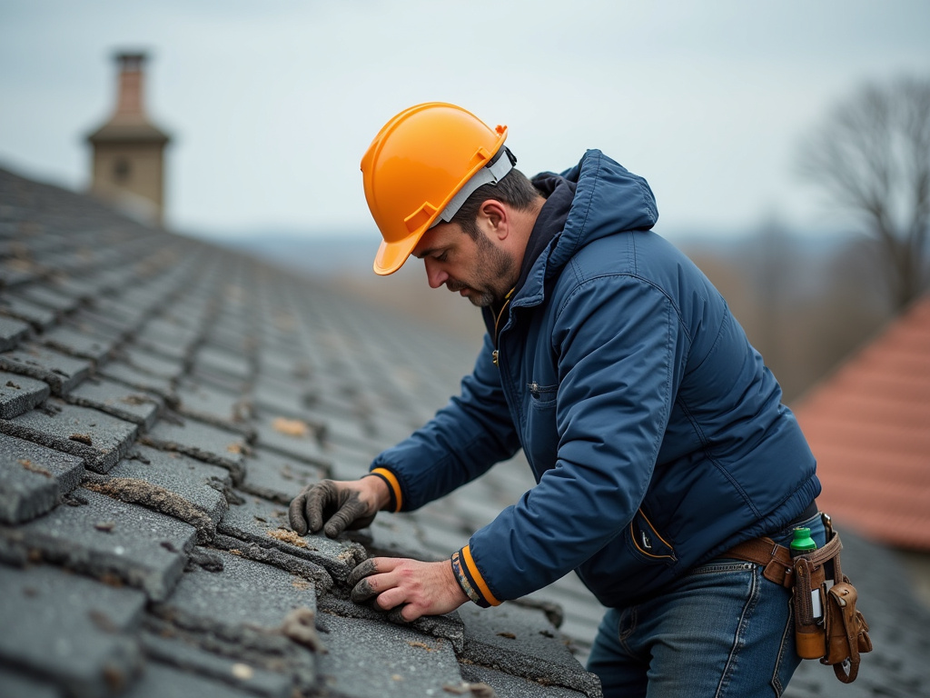Roof inspection worker — commercial roofing dacula ga