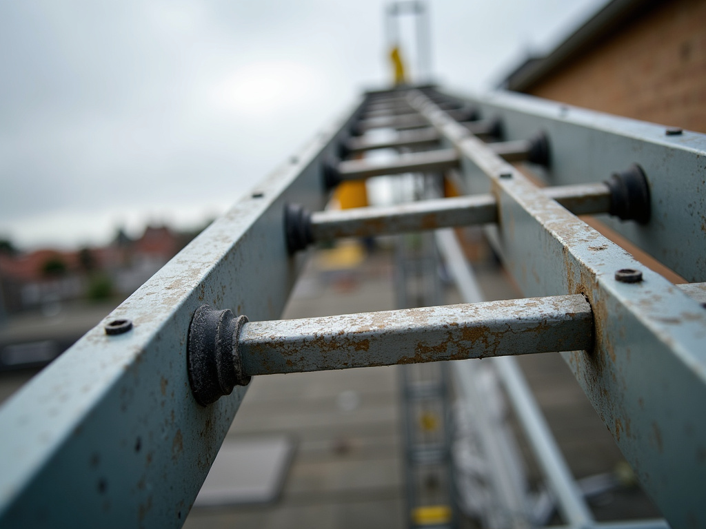 Roofing contractor ladder — commercial roofing dacula ga