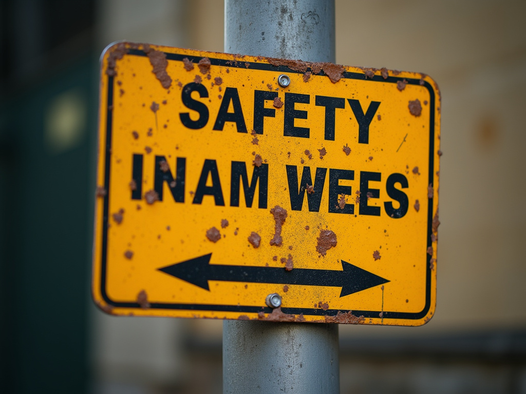 Safety warning sign — los angeles fatal car accident lawyer