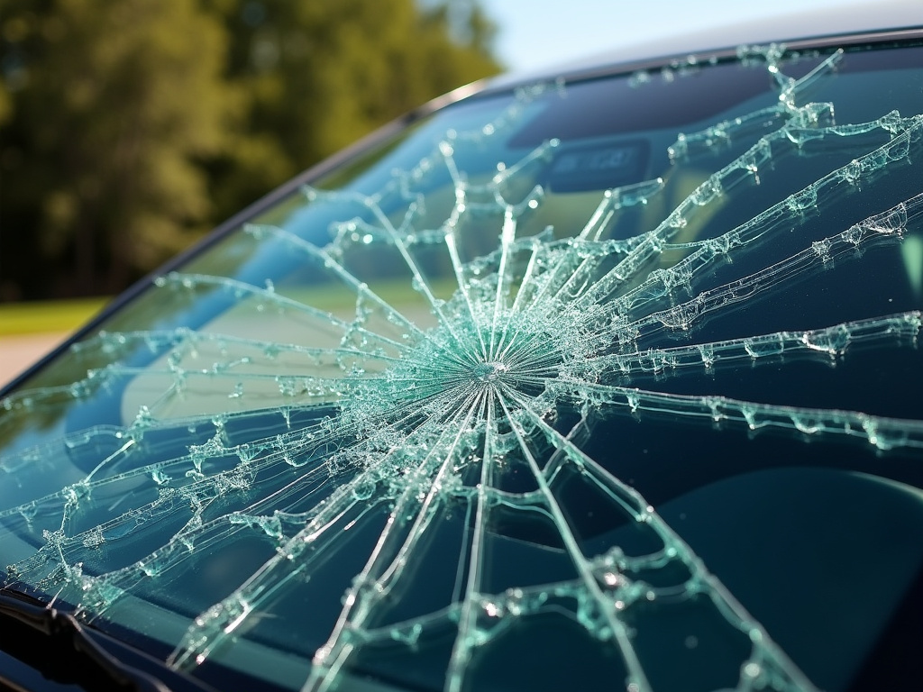 Shattered windshield — pedestrian accident lawyer phoenix