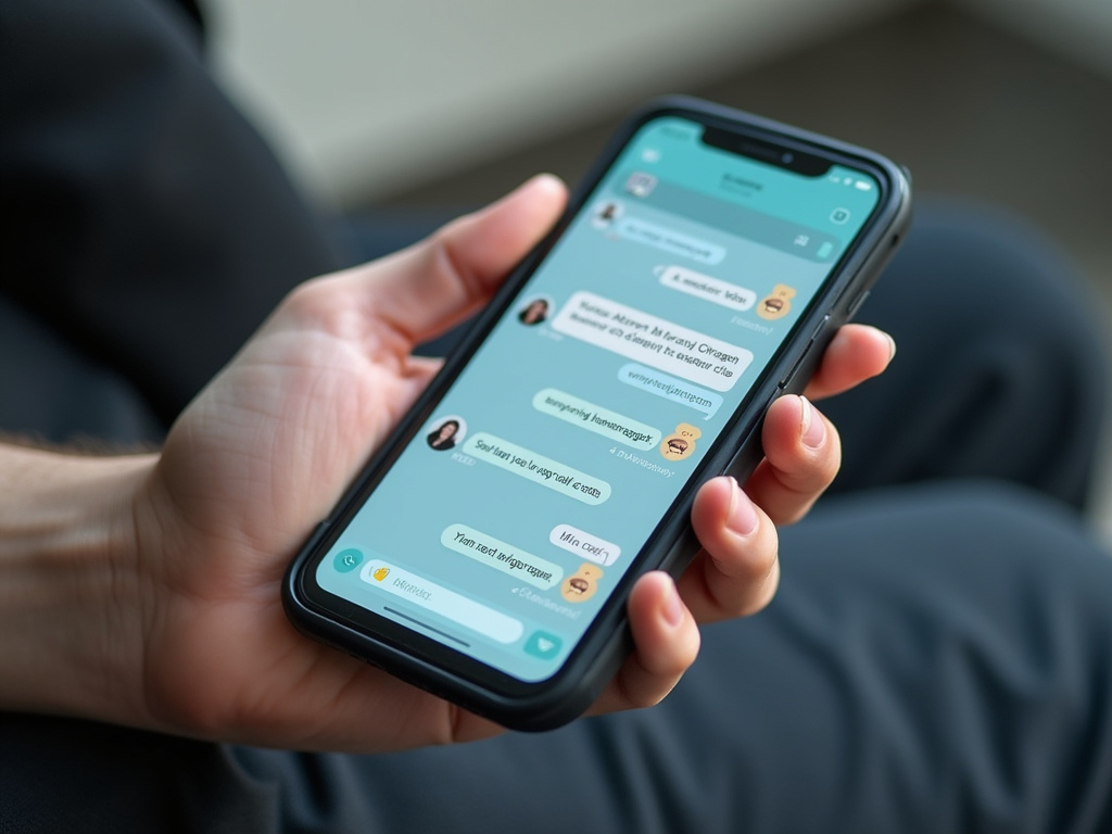 Smartphone chat interface — ChatGPT SEO