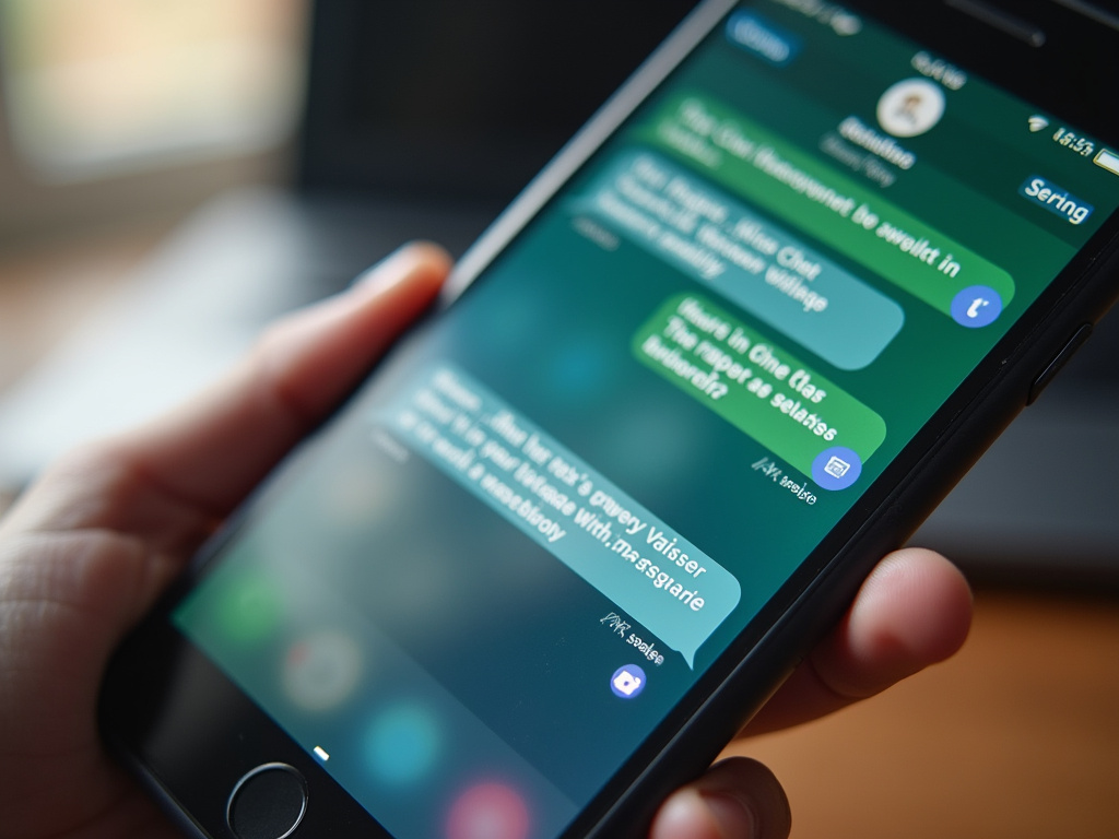 Smartphone chat interface — ChatGPT SEO