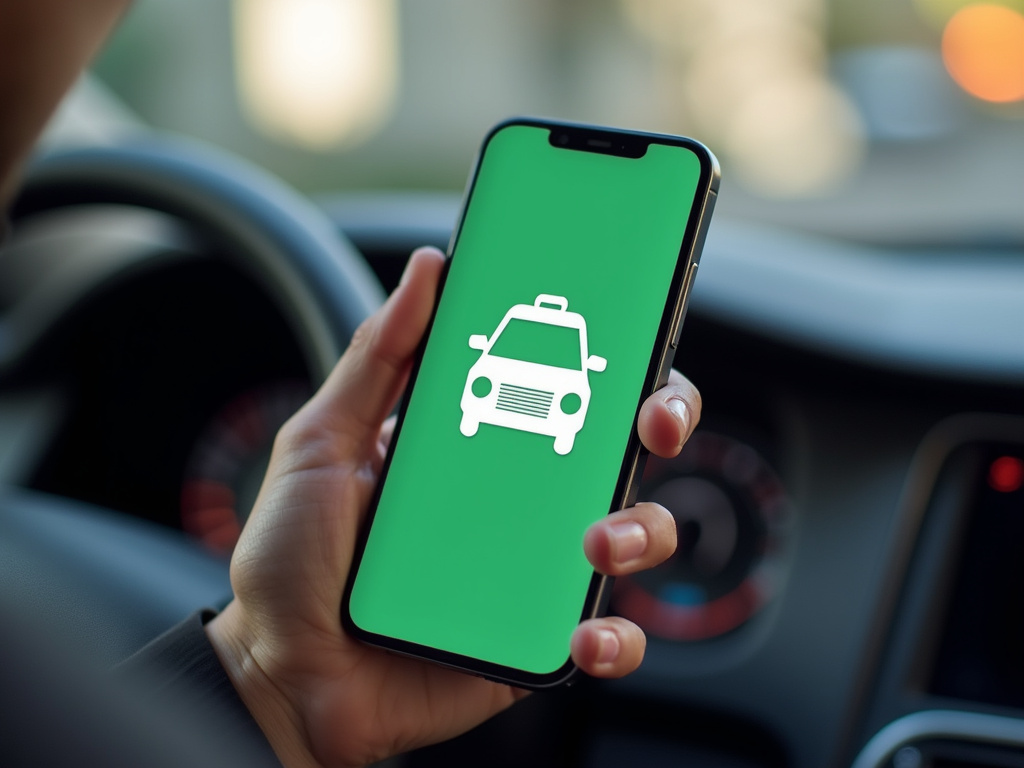 Smartphone rideshare app — los angeles rideshare accident lawyer