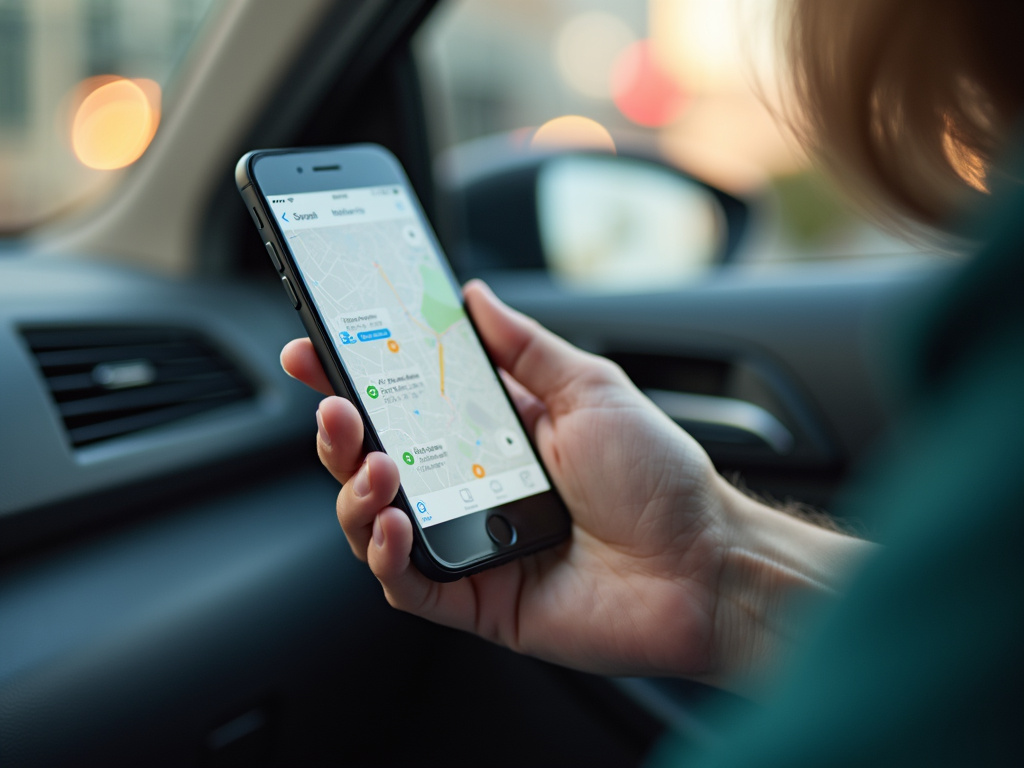 Smartphone rideshare app — los angeles rideshare accident lawyer