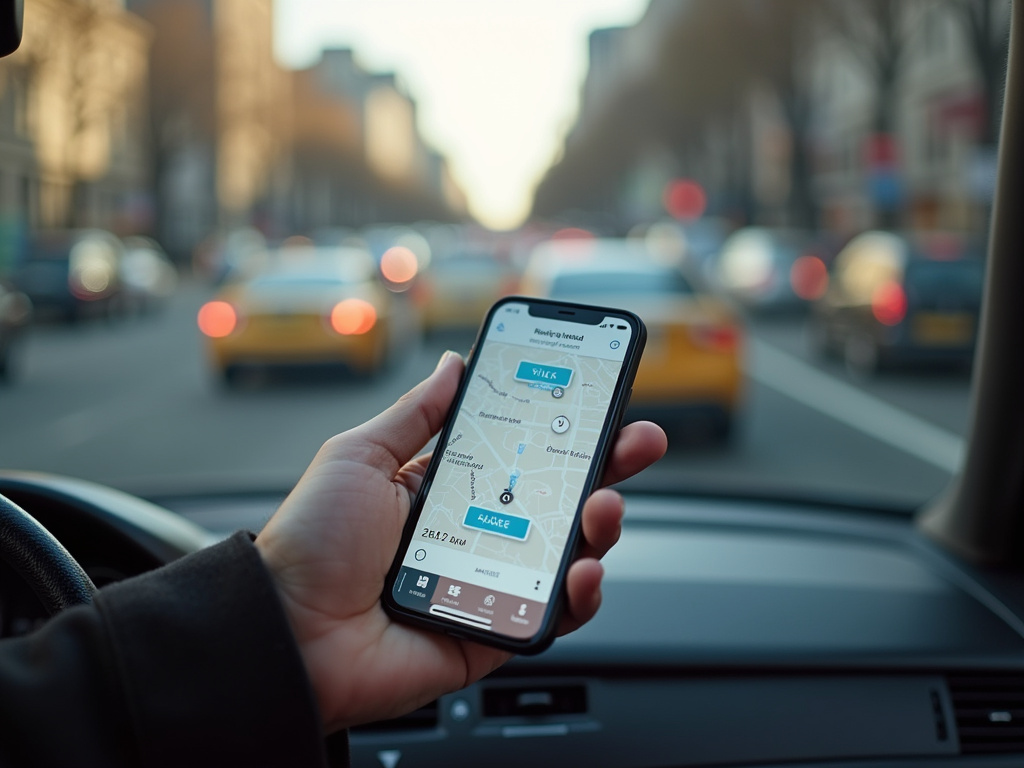 Smartphone rideshare app — los angeles rideshare accident lawyer
