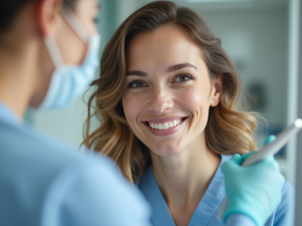 Smiling patient mirror — invisalign coral springs