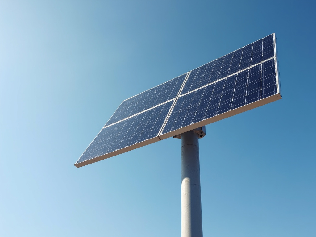 Solar panel pole — municipal solar lighting
