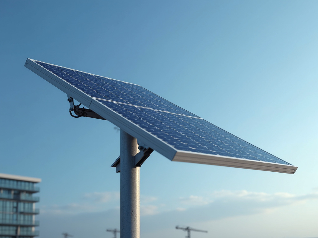 Solar panel pole — municipal solar lighting
