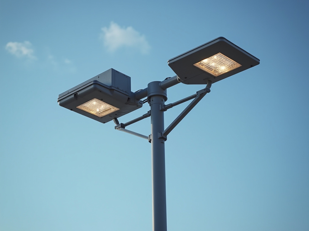 Solar panel streetlight — bus station solar lighting