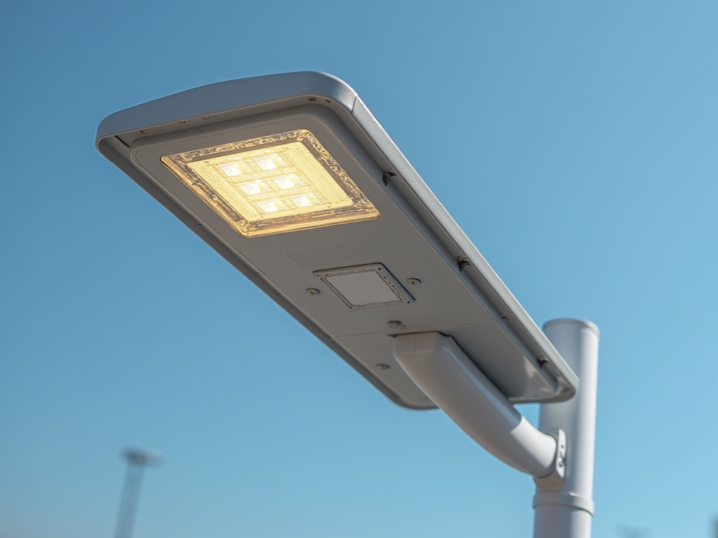 Solar panel streetlight — bus station solar lighting