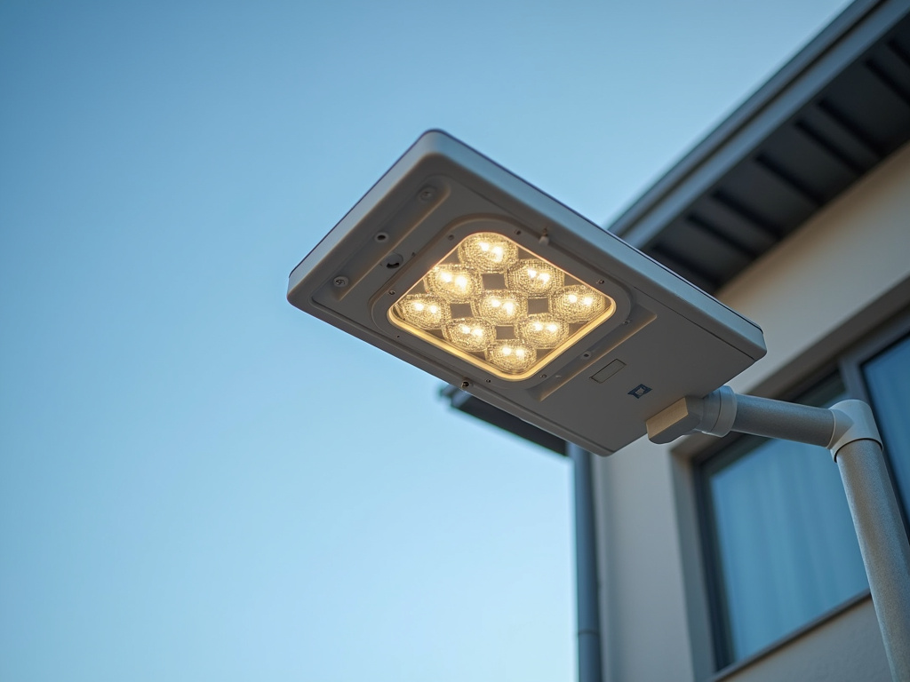 Solar panel streetlight — bus station solar lighting