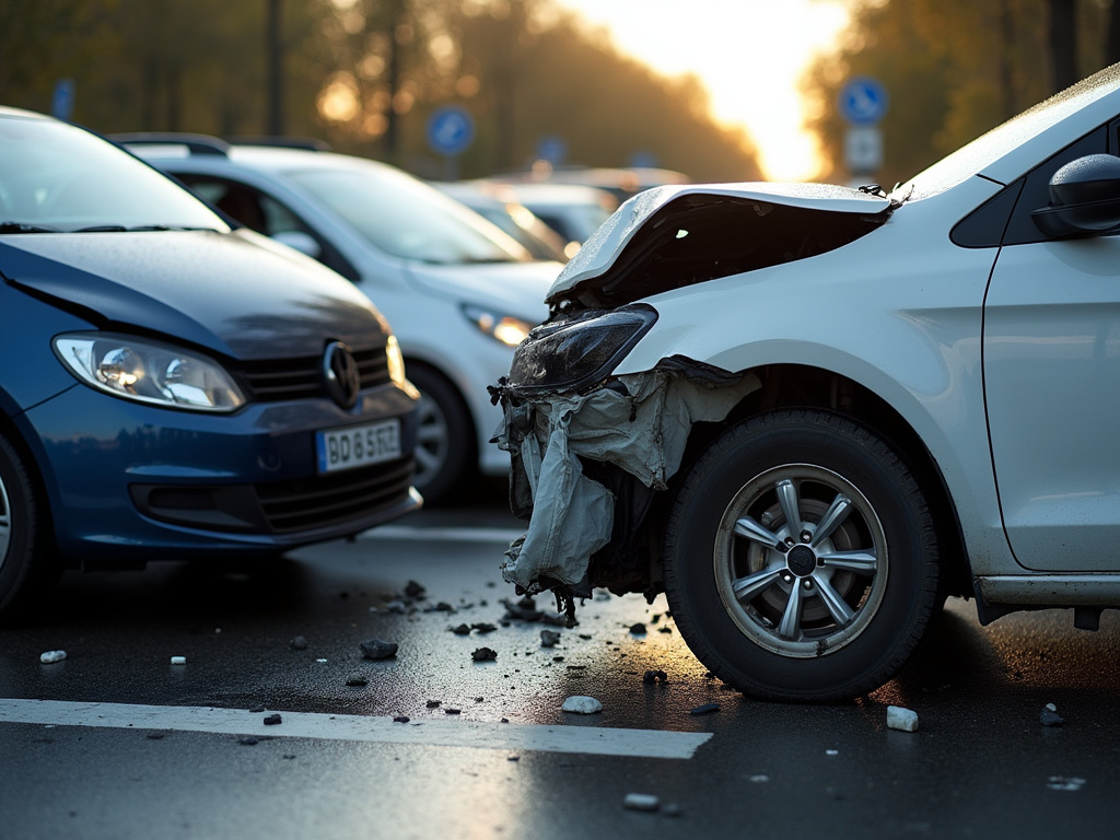 Traffic accident scene — los angeles distracted driving accident lawyer