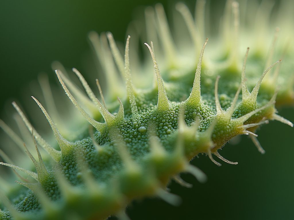 Trichome close up — cannabis flower