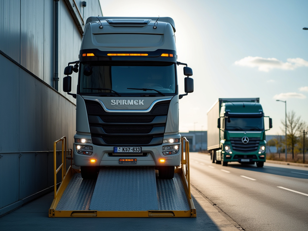 Truck loading ramp — expedited car shipping
