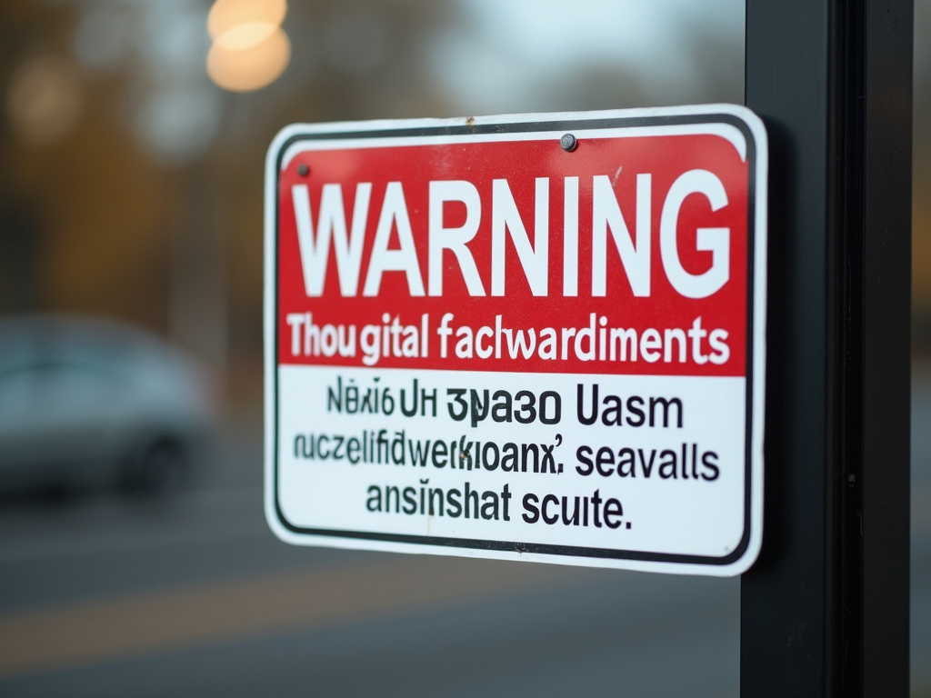 Warning label sign — pest control SEO