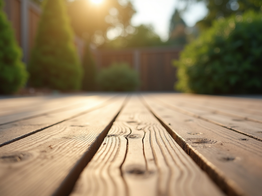 Wooden backyard deck — deck builders austin