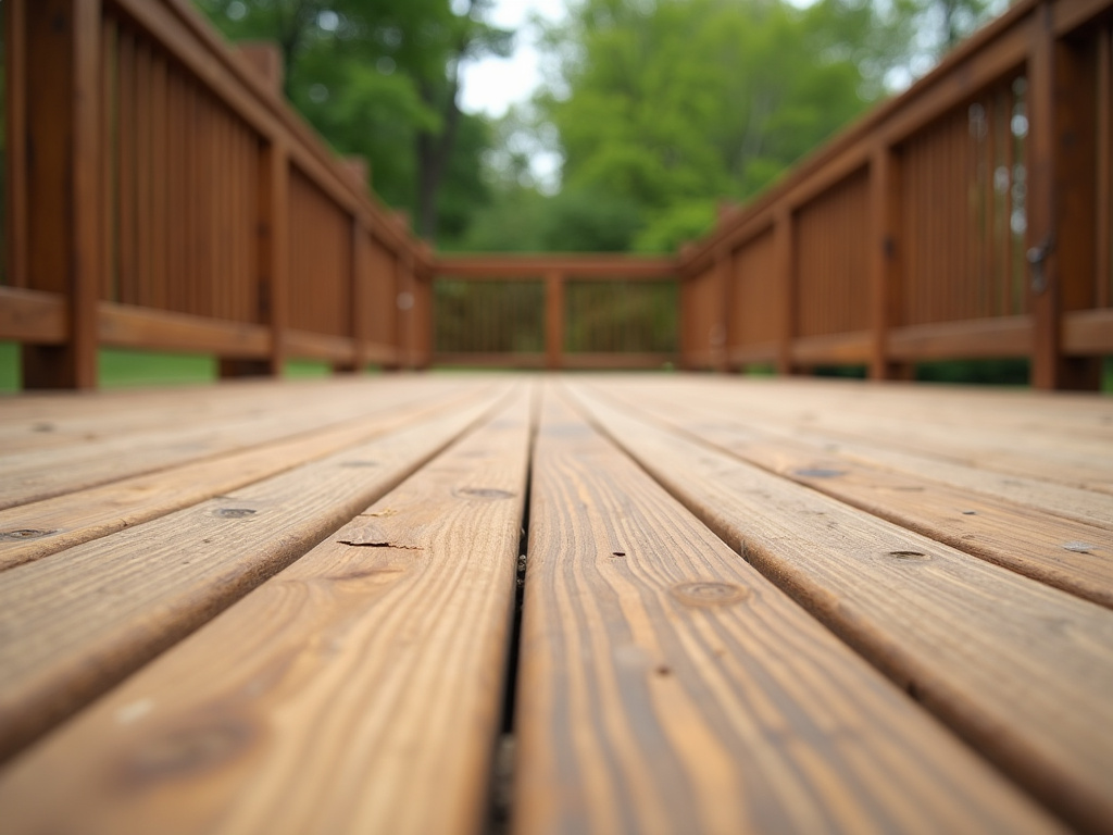 Wooden backyard deck — deck builders austin